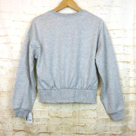 Disney Alice in Wonderland Sweatshirt Women L Gray Floral Graphic Crew Pullover - Picture 6 of 8